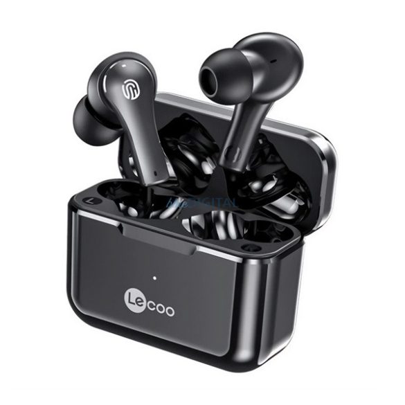 LENOVO LECOO EW311 bluetooth fülhallgató SZTEREO (v5.1, TWS, zajszűrő, mikrofon + töltőtok) FEKETE