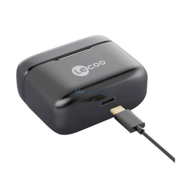 LENOVO LECOO EW311 bluetooth fülhallgató SZTEREO (v5.1, TWS, zajszűrő, mikrofon + töltőtok) FEKETE