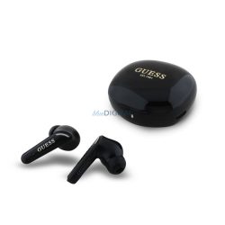   GUESS GLOSSY CLASSIC LOGO bluetooth fülhallgató SZTEREO (v5.4, TWS, mikrofon + töltőtok) FEKETE