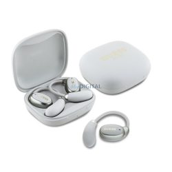   GUESS SATIN CLASSIC LOGO bluetooth fülhallgató SZTEREO (v5.4, TWS, fülre akasztható, mikrofon + töltőtok) BÉZS
