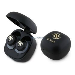   GUESS 4G LOGO MINI bluetooth fülhallgató SZTEREO (v5.3, TWS, mikrofon + töltőtok) FEKETE