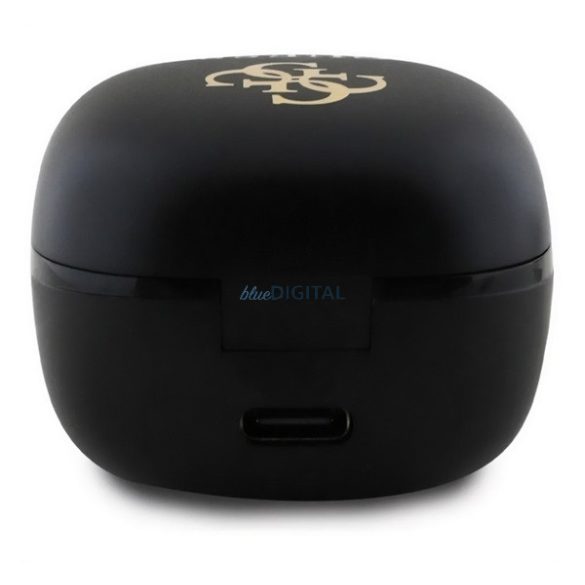 GUESS 4G LOGO MINI bluetooth fülhallgató SZTEREO (v5.3, TWS, mikrofon + töltőtok) FEKETE