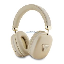   GUESS SAFFIANO bluetooth fejhallgató SZTEREO (v5.3, mikrofon, zajszűrő, IPX4 vízálló, microSD kártyaolvasó) ARANY