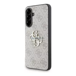   GUESS PU 4G METAL LOGO CASE műanyag telefonvédő (ütésállóság, bőr hatású hátlap) RÓZSASZÍN Samsung Galaxy A56 5G (SM-A566)