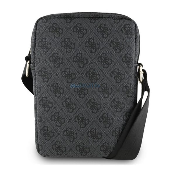 GUESS PU 4G TRIANGLE LOGO kézitáska álló (univerzális, 8", bőr hatású, vállpánt) FEKETE