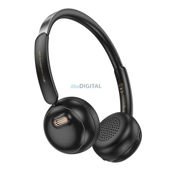 HOCO W62 bluetooth fejhallgató SZTEREO (v5.3, mikrofon, 3.5mm jack aljzat) FEKETE