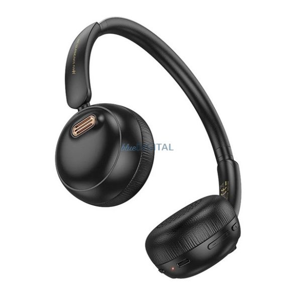 HOCO W62 bluetooth fejhallgató SZTEREO (v5.3, mikrofon, 3.5mm jack aljzat) FEKETE