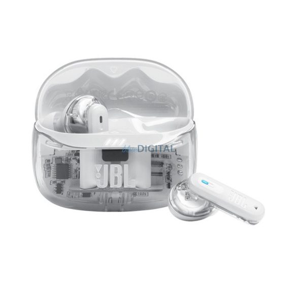 JBL TUNE BEAM2 GHOST EDITION bluetooth fülhallgató SZTEREO (v5.3, TWS, mikrofon, aktív zajszűrő, IP54 + töltőtok) FEHÉR