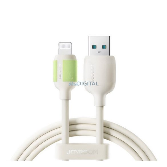 JOYROOM adatkábel (USB - lightning, 3A, gyorstöltő, 200cm) BÉZS Apple iPhone 5C, IPAD Air, iPhone 7 Plus 5.5