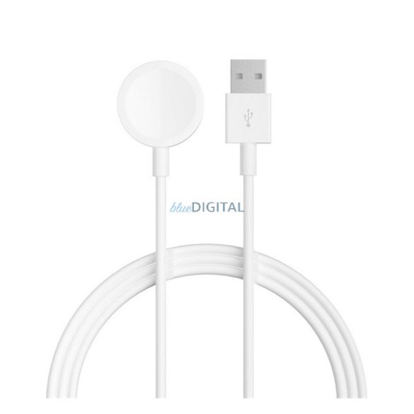 DEVIA KINTONE töltőkábel USB (wireless, mágneses, gyorstöltő, 100cm, Apple Watch töltő) FEHÉR