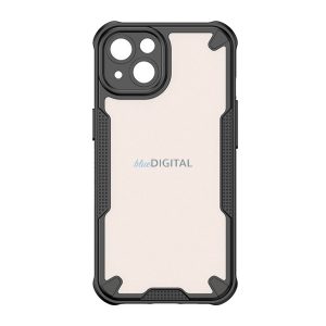 Defender szilikon telefonvédő (ütésállóság, légpárnás sarok, akril hátlap, kameravédő) FEKETE Apple iPhone 14