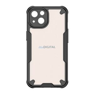 Defender szilikon telefonvédő (ütésállóság, légpárnás sarok, akril hátlap, kameravédő) FEKETE Apple iPhone 13