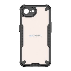 Defender szilikon telefonvédő (ütésállóság, légpárnás sarok, akril hátlap, kameravédő) FEKETE Apple iPhone 16e