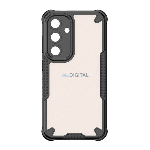 Defender szilikon telefonvédő (ütésállóság, légpárnás sarok, akril hátlap, kameravédő) FEKETE Samsung Galaxy S24 (SM-S921)