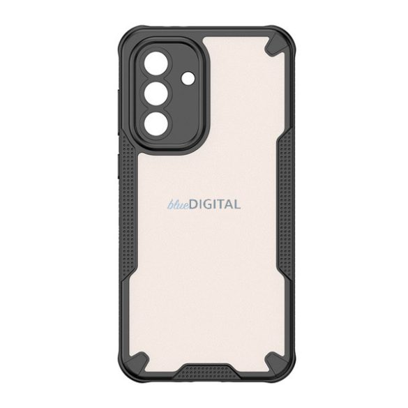 Defender szilikon telefonvédő (ütésállóság, légpárnás sarok, akril hátlap, kameravédő) FEKETE Samsung Galaxy A36 5G (SM-A366)