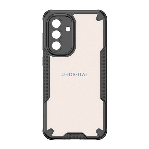 Defender szilikon telefonvédő (ütésállóság, légpárnás sarok, akril hátlap, kameravédő) FEKETE Samsung Galaxy A56 5G (SM-A566)