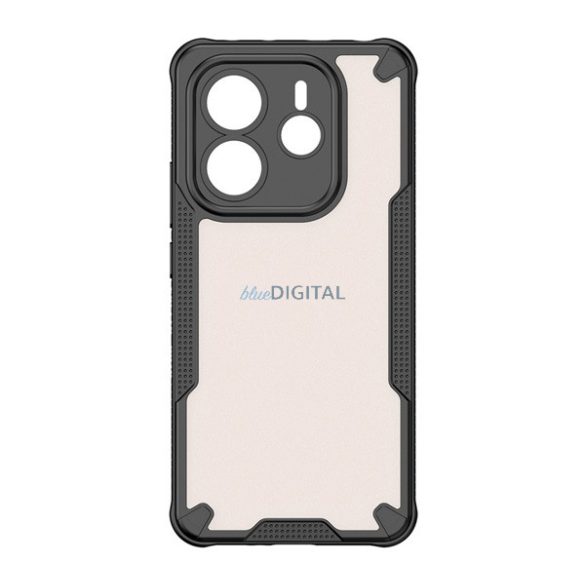Defender szilikon telefonvédő (ütésállóság, légpárnás sarok, akril hátlap, kameravédő) FEKETE Xiaomi Redmi Note 14 5G