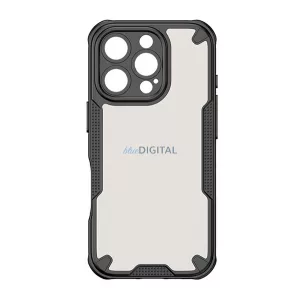 Defender szilikon telefonvédő (ütésállóság, légpárnás sarok, akril hátlap, kameravédő) FEKETE Apple iPhone 16 Pro Max