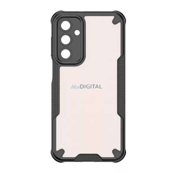 Defender szilikon telefonvédő (ütésállóság, légpárnás sarok, akril hátlap, kameravédő) FEKETE Samsung Galaxy A16 5G (SM-A166), Galaxy A16 4G (SM-A165)