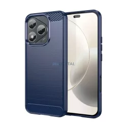   Szilikon telefonvédő (ütésállóság, légpárnás sarok, szálcsiszolt, karbon minta) SÖTÉTKÉK Honor 400 Lite