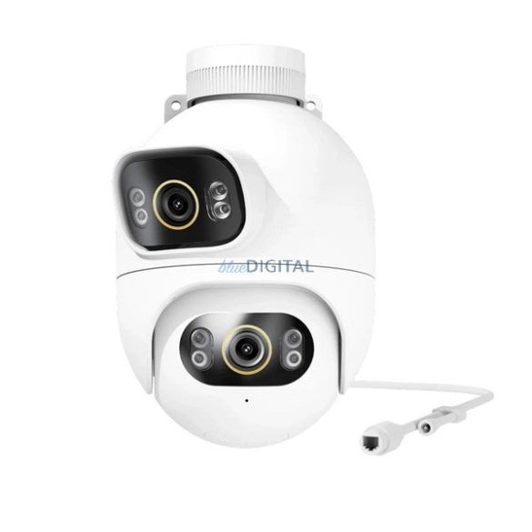 XIAOMI IMILAB EC6 DUAL PRO biztonsági kültéri kamera (360°-os, éjjellátó, mozgásérzékelés, kettős látómező, IP65) FEHÉR