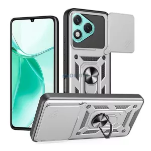 Defender szilikon telefonvédő (ütésállóság, tartógyűrű, kameravédő) EZÜST Honor 400 Lite