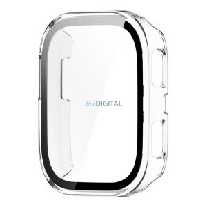 Műanyag keret (BUMPER, ütésállóság + kijelzővédő üveg) ÁTLÁTSZÓ Amazfit Bip 6