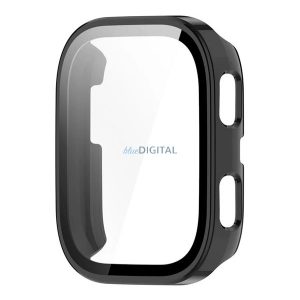 Műanyag keret (BUMPER, ütésállóság + kijelzővédő üveg) FEKETE Amazfit Bip 6