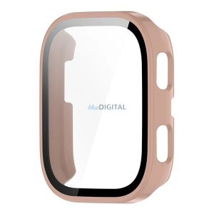 Műanyag keret (BUMPER, ütésállóság + kijelzővédő üveg) RÓZSASZÍN Amazfit Bip 6