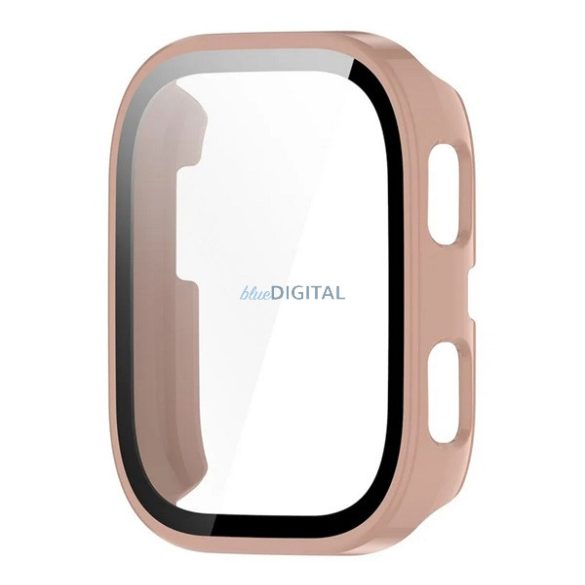Műanyag keret (BUMPER, ütésállóság + kijelzővédő üveg) RÓZSASZÍN Amazfit Bip 6