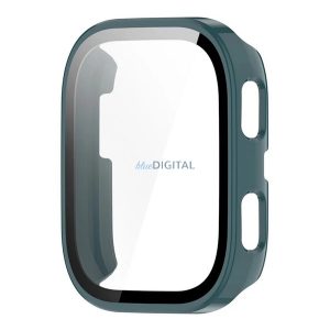 Műanyag keret (BUMPER, ütésállóság + kijelzővédő üveg) SÖTÉTZÖLD Amazfit Bip 6