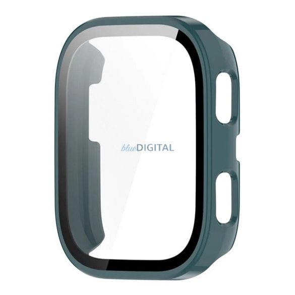 Műanyag keret (BUMPER, ütésállóság + kijelzővédő üveg) SÖTÉTZÖLD Amazfit Bip 6