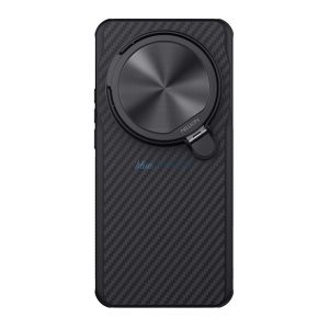NILLKIN CARBOPROP szilikon telefonvédő (ütésállóság, aramid bevonat, kitámasztó, karbon minta) FEKETE Xiaomi 15 Ultra