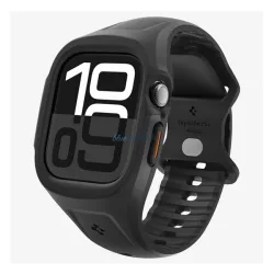   SPIGEN LIQUID AIR PRO szilikon óra keret (szilikon szíj, ütésállóság) FEKETE Apple Watch Series 10 46mm