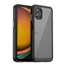   Szilikon telefonvédő (ütésállóság, átlátszó hátlap) FEKETE Samsung Galaxy Xcover 7 Pro (SM-G766)