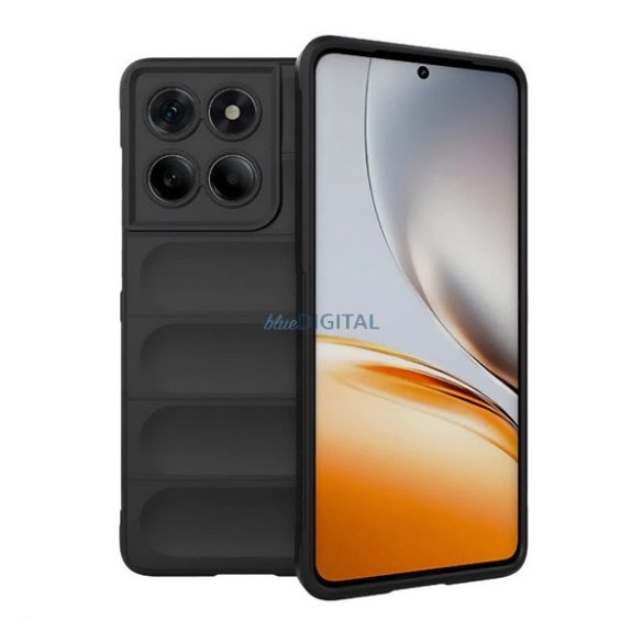 Szilikon telefonvédő (ütésállóság, kameravédő, 3D) FEKETE Motorola Edge 60 Fusion 5G (XT2503-4)
