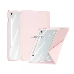   DUX DUCIS MAGI ORIGAMI tok álló, bőr hatású (aktív FLIP, oldalra nyíló, TRIFOLD, asztali tartó, ceruza tartó) RÓZSASZÍN Samsung Galaxy Tab S10 FE Plus WIFI (SM-X626), Galaxy Tab S10 FE Plu