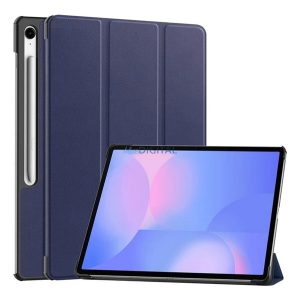 Tok álló, bőr hatású (aktív FLIP, oldalra nyíló, TRIFOLD, asztali tartó, ceruza tartó) SÖTÉTKÉK Samsung Galaxy Tab S10 FE Plus WIFI (SM-X626), Galaxy Tab S10 FE Plus LTE (SM-X620)