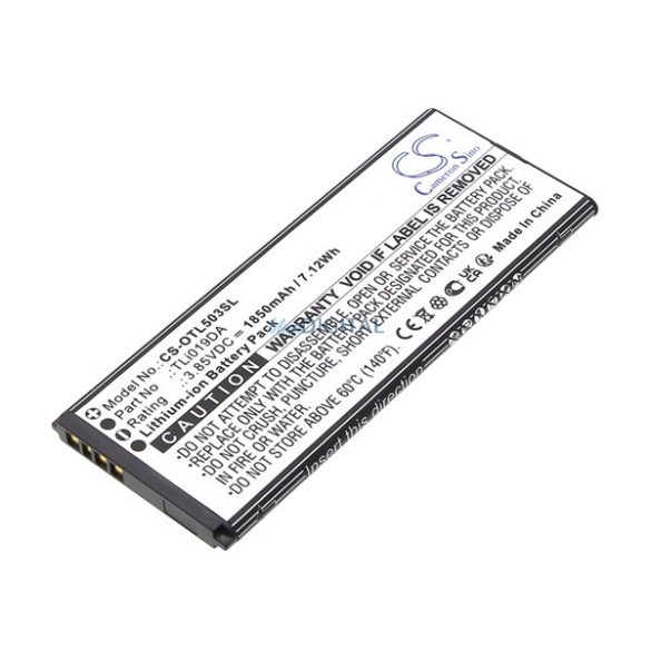 CAMERON SINO Li-Ion akku (3.85V / 1850mAh, Alcatel TLi019DA kompatibilis) FEKETE Alcatel 1 (OT-5033D)