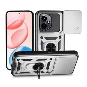 Defender szilikon telefonvédő (ütésállóság, tartógyűrű, kameravédő) EZÜST Honor 400