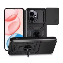   Defender szilikon telefonvédő (ütésállóság, tartógyűrű, kameravédő) FEKETE Honor 400