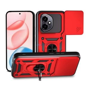 Defender szilikon telefonvédő (ütésállóság, tartógyűrű, kameravédő) PIROS Honor 400