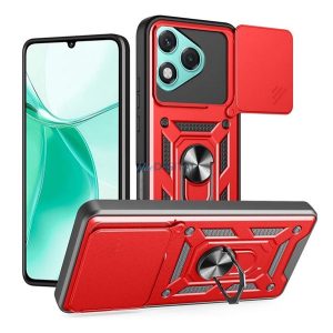 Defender szilikon telefonvédő (ütésállóság, tartógyűrű, kameravédő) PIROS Honor 400 Lite