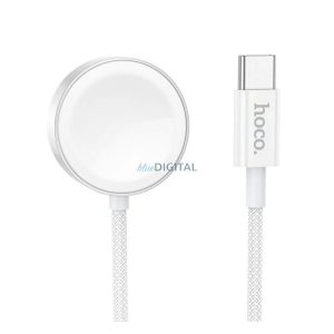 HOCO CW59 asztali töltő Type-C (gyorstöltő, wireless, 120cm, Apple Watch töltő/Samsung Watch töltő) FEHÉR Apple Watch Series 5 44mm, Watch Series 5 40mm, Watch Series 4 44mm