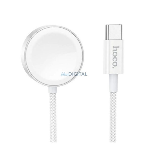 HOCO CW59 asztali töltő Type-C (gyorstöltő, wireless, 120cm, Apple Watch töltő/Samsung Watch töltő) FEHÉR Apple Watch Series 5 44mm, Watch Series 5 40mm, Watch Series 4 44mm