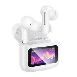   HOCO EQ14 bluetooth fülhallgató SZTEREO (v5.3, TWS, mikrofon, zajszűrő, érintőkijelző + töltőtok) FEHÉR