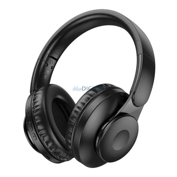 HOCO W45 bluetooth fejhallgató SZTEREO (v5.3, mikrofon, kártyaolvasó, összehajtható, 3.5mm jack aljzat) FEKETE