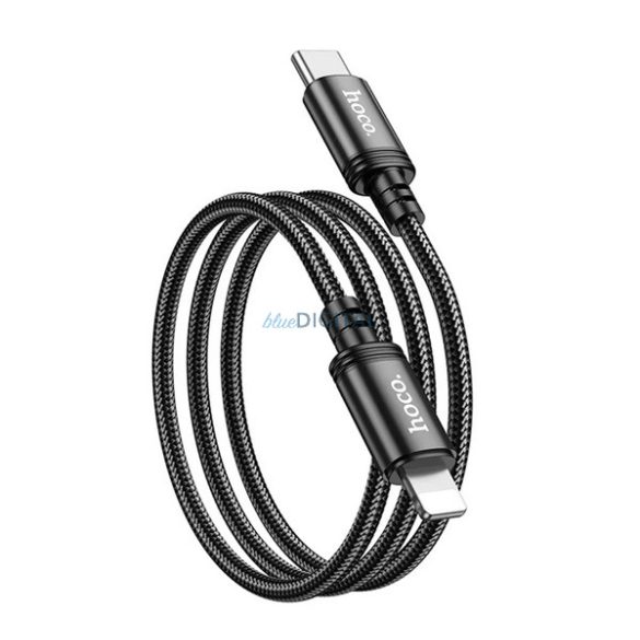 HOCO X89 adatkábel (Type-C - lightning, 20W, gyorstöltő, 100cm) FEKETE