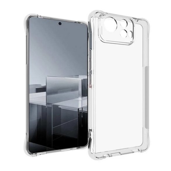 Szilikon telefonvédő (ütésállóság, légpárnás sarok) ÁTLÁTSZÓ Asus Zenfone 12 Ultra