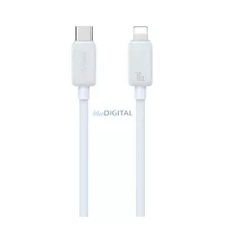   USAMS KY adatkábel (Type-C - lightning, 30W, gyorstöltő, 100cm) FEHÉR